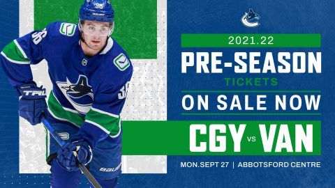 Ticket Details Announced For Vancouver Canuck Pre-Season Game In Abbotsford